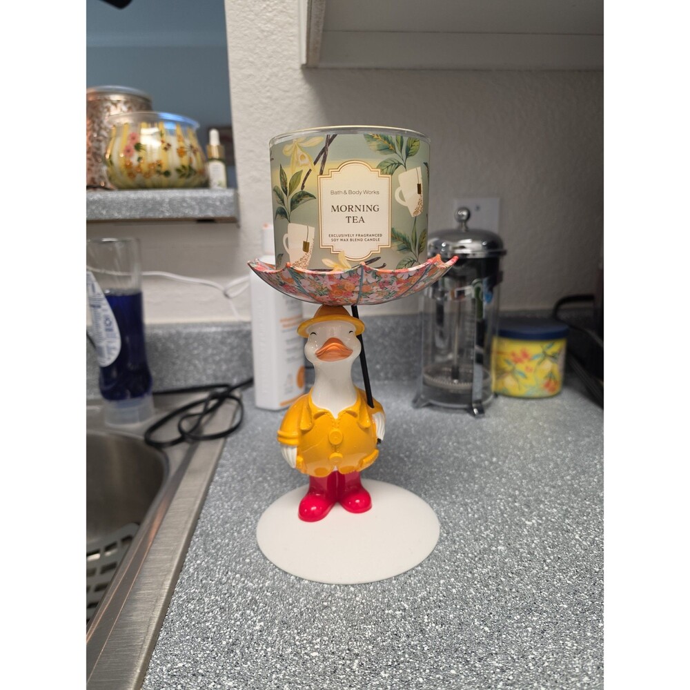 Bath and Body Works Duck Candle Holder with Umbrella